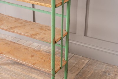 Metal Shelving Unit with Wooden Shelves